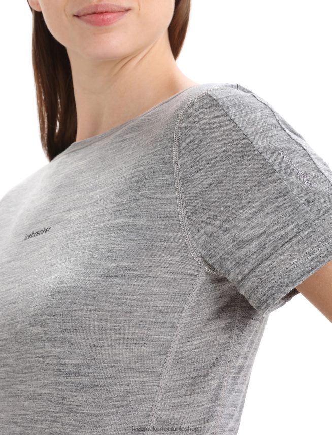 Icebreaker îmbrăcăminte metrou Heather femei tricou zoneknit merinos cu mânecă scurtă, cu spatele deschis DL46T669