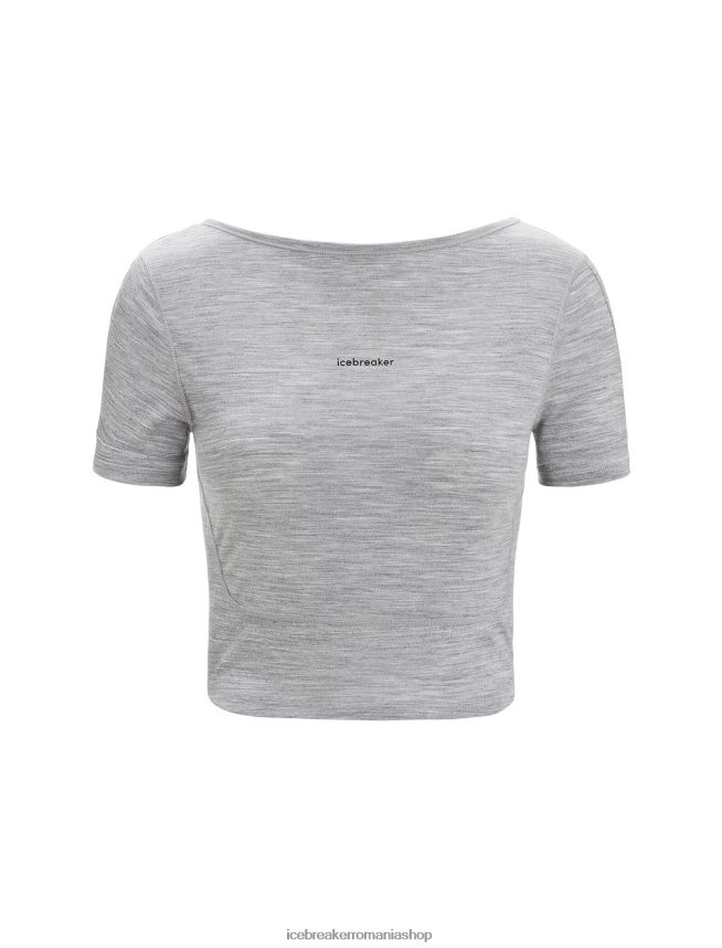 Icebreaker îmbrăcăminte metrou Heather femei tricou zoneknit merinos cu mânecă scurtă, cu spatele deschis DL46T669