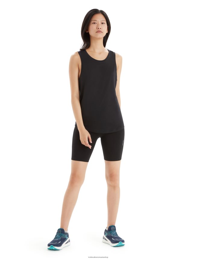 Icebreaker îmbrăcăminte negru femei rezervor merino sphere ii DL46T617