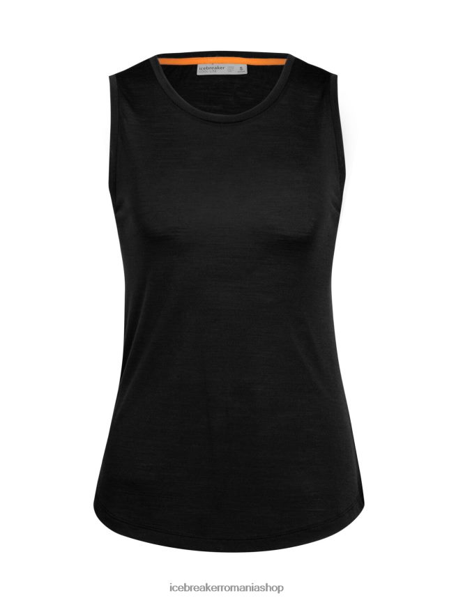 Icebreaker îmbrăcăminte negru femei rezervor merino sphere ii DL46T617