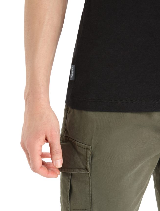 Icebreaker îmbrăcăminte negru femei tricou clasic cu mânecă scurtă din merino central DL46T651