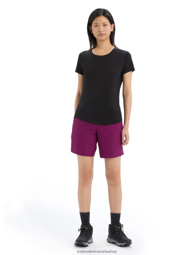 Icebreaker îmbrăcăminte negru femei tricou cu mânecă scurtă merino sphere ii DL46T606