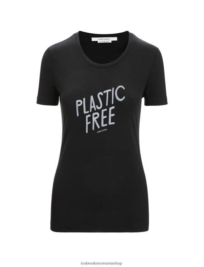 Icebreaker îmbrăcăminte negru femei tricou cu mânecă scurtă merino tech lite ii natural DL46T664