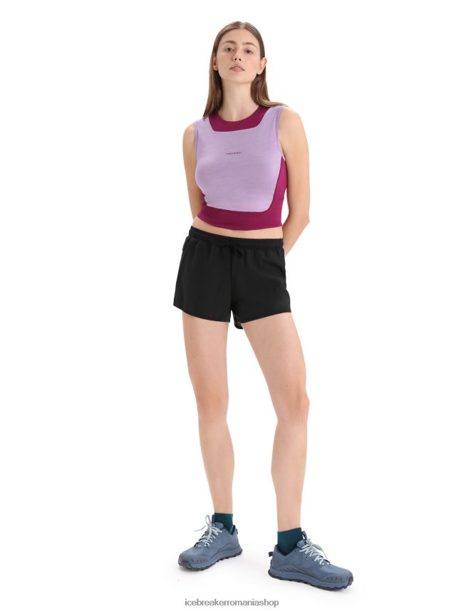 Icebreaker îmbrăcăminte privire mov/go berry femei sutien decupat zoneknit merinos DL46T648