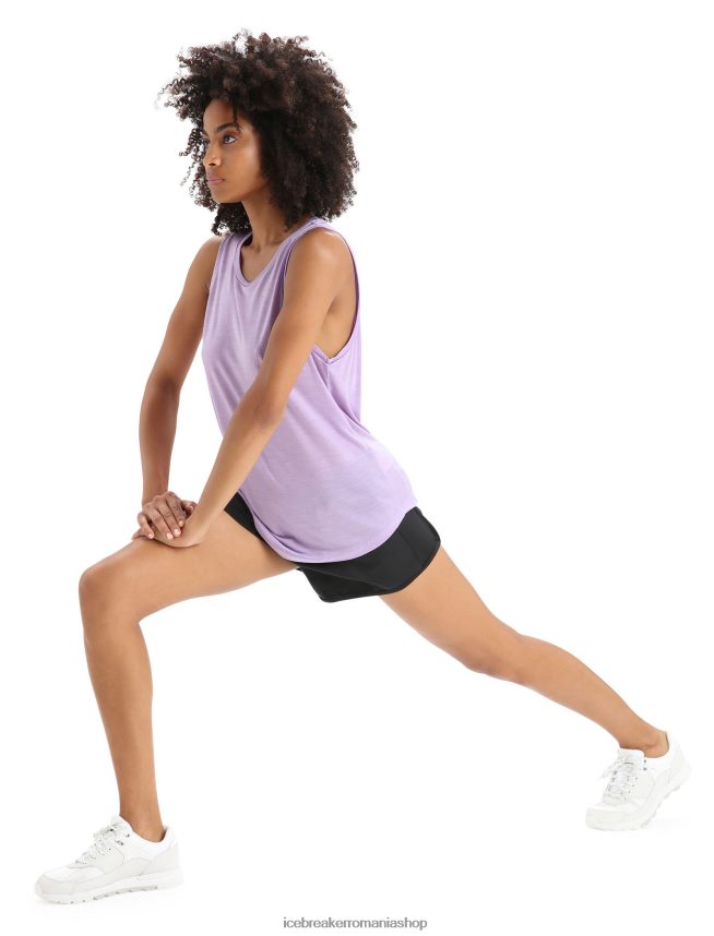 Icebreaker îmbrăcăminte privire violetă femei rezervor merino sphere ii DL46T619