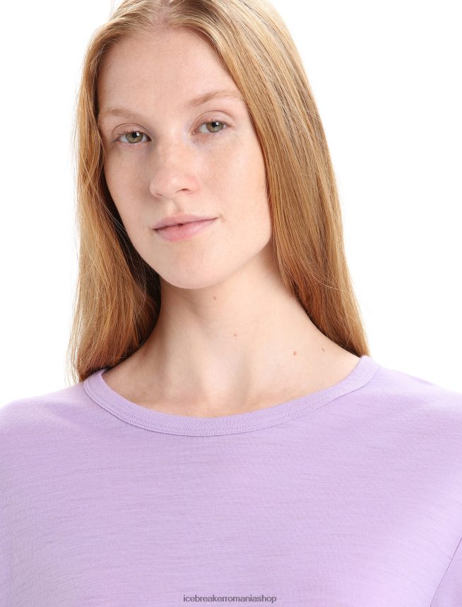 Icebreaker îmbrăcăminte privire violetă femei tricou cu mânecă scurtă merino granary DL46T626