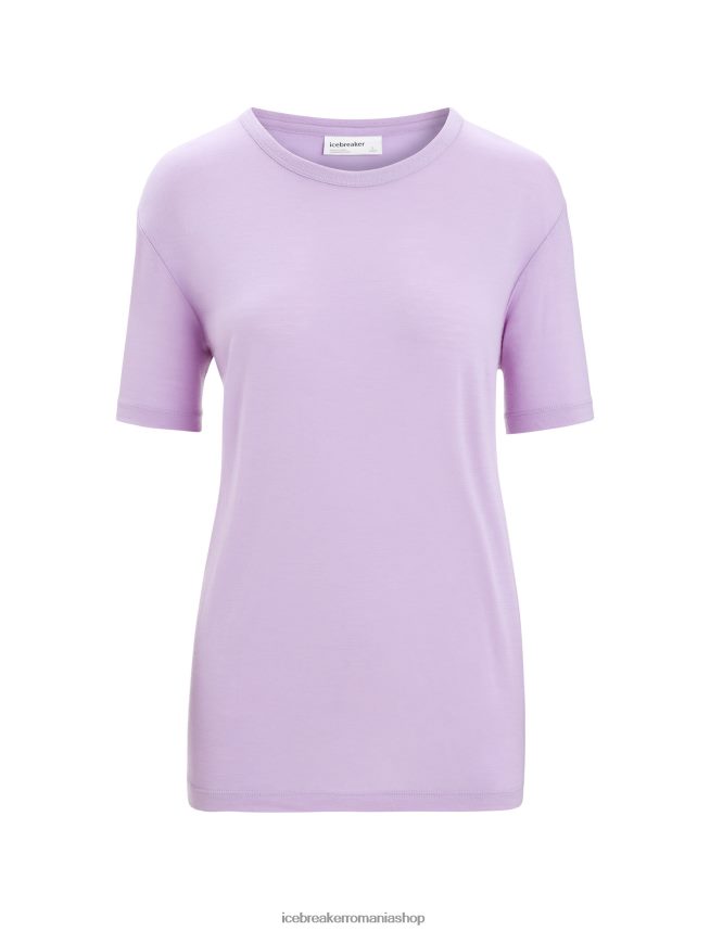 Icebreaker îmbrăcăminte privire violetă femei tricou cu mânecă scurtă merino granary DL46T626