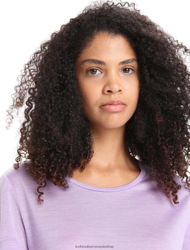 Icebreaker îmbrăcăminte privire violetă femei tricou cu mânecă scurtă merino sphere ii DL46T610