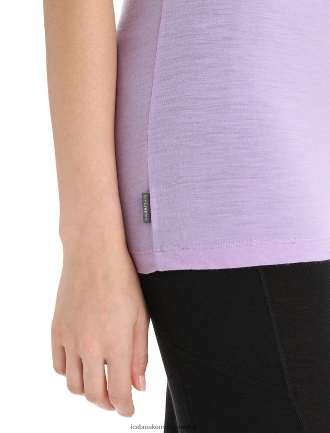 Icebreaker îmbrăcăminte privire violetă femei tricou cu mânecă scurtă merino tech lite ii DL46T605