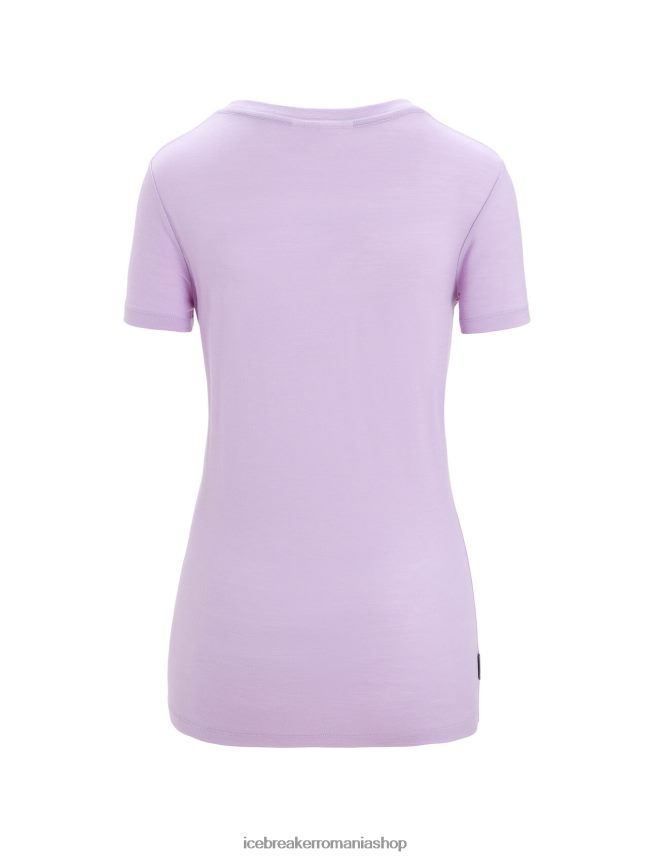 Icebreaker îmbrăcăminte privire violetă femei tricou cu mânecă scurtă merino tech lite ii alergare de primăvară DL46T621