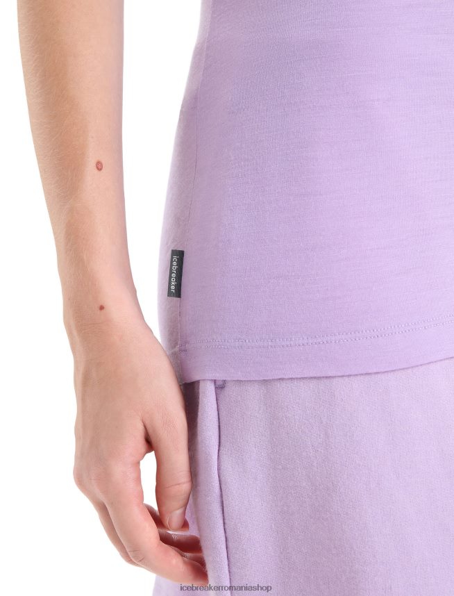 Icebreaker îmbrăcăminte privire violetă femei tricou cu mânecă scurtă merino tech lite ii natural DL46T665