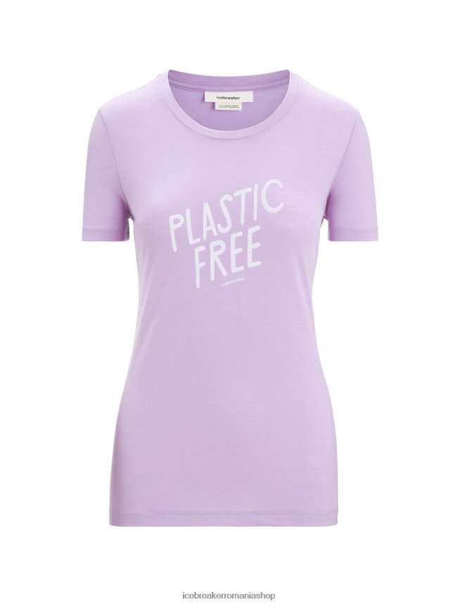 Icebreaker îmbrăcăminte privire violetă femei tricou cu mânecă scurtă merino tech lite ii natural DL46T665