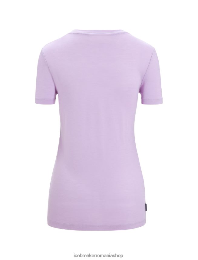 Icebreaker îmbrăcăminte privire violetă femei tricou cu mânecă scurtă merino tech lite ii natural DL46T665