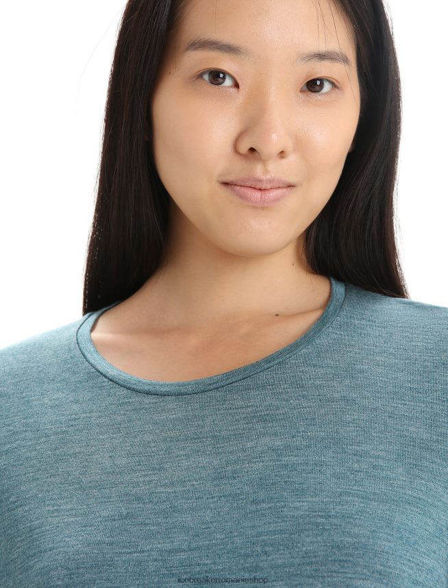 Icebreaker îmbrăcăminte slava verde erica femei tricou cu mânecă scurtă merino sphere ii DL46T609