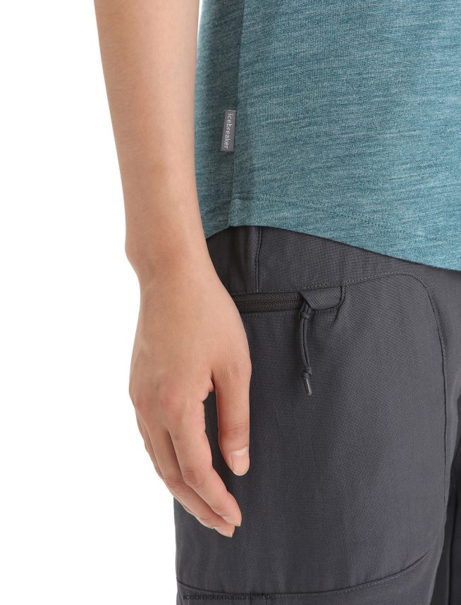 Icebreaker îmbrăcăminte slava verde erica femei tricou cu mânecă scurtă merino sphere ii DL46T609