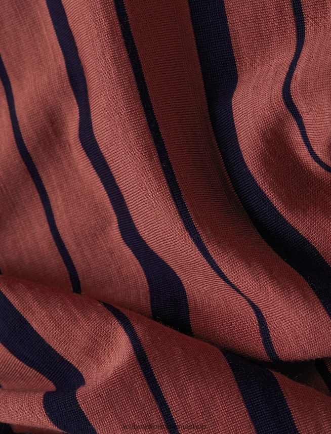 Icebreaker îmbrăcăminte struguri/blumarin la miezul nopții femei tricou cu dungi cu mânecă scurtă merino wave DL46T922